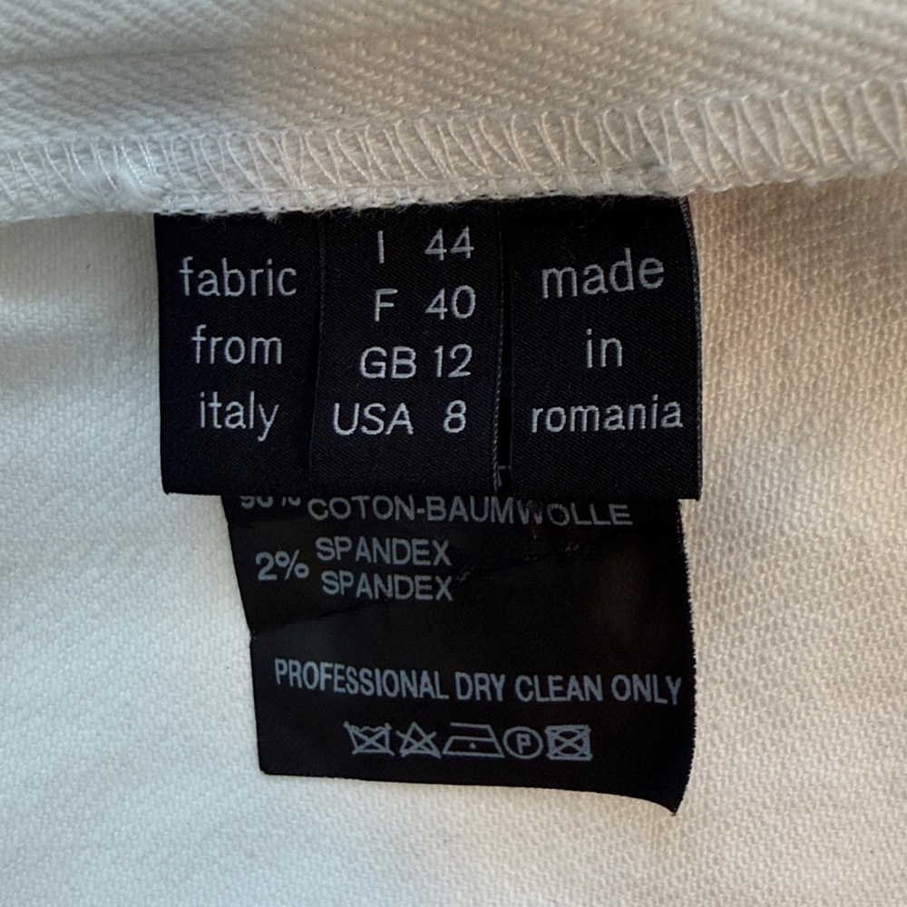 Derek Lam White Stretch Denim Midi Dress Sz 8 - Picture 10 of 12
